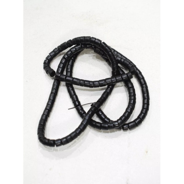 Unbranded Beads Black Coconut Heishi 3-5mm