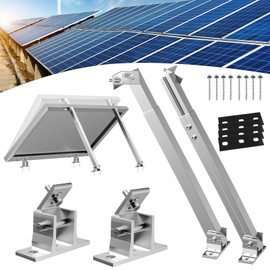 PARTSEE Solar Panel Bracket Centre Clamps 35 mm, Pack of 4 Adjustable Aluminium Alloy T-shaped Module Clamps Solar, PV Module Mounting Flat Roof Balcony Sheet Roof for Framed Panels 35-40 mm