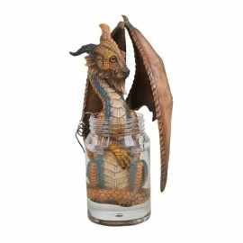 Pt Pacific Giftware Liquor Moonshine Spirits Winged Dragon in Jar Resin Figurine
