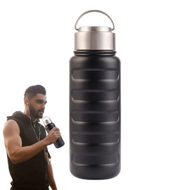 Insulated Bottles | Travel Canteen Stainless Steel - 34 Oz Hot and Cold Insulated Portable Water Bottle for Gym Hiking School Travel Cycling Sports Outdoor