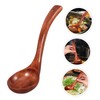 FELTECHELECTR Wooden Soup Ladle with Long Handle Solid Spoon for