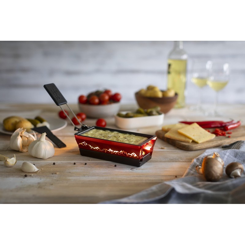 Kuhn Rikon 32172 Mini Raclette Set, Alpine Glow Red, Steel,