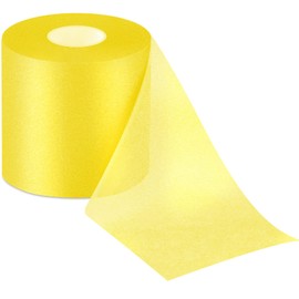 Nuanchu 30 Yards Pre-wrap Athletic Tape Pre Wrap Athletic Foam Underwrap Tape Foam Underwrap Bandage for Hair Soccer Sports Wrists Elbows Knees Ankles 2.76 Inches(Yellow)