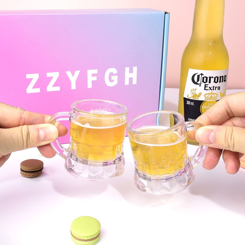 ZZYFGH Mini tazas de cerveza de plástico, mini vasos de