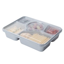 Futura 63 Ounce Meal Prep Containers With Lids, 100 Tamper-Evident To Go Containers - Microwavable, Disposable, Silver Plastic Food Containers With Lids, For Take Out or Lunches - Restaurantware