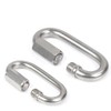 FSSTUD 4 PCS Stainless Steel Quick Links D Shape Carabiner