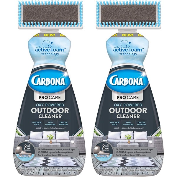 Carbona Pro Care 2-in-1 Oxy Powered Outdoor Cleaner with Active Foam Technology | 22 Fl Oz, 2 Pack