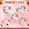 Rtteri 5 Pcs Strawberry Cookie Cutter Set 2.36-3.7 inch Stainless