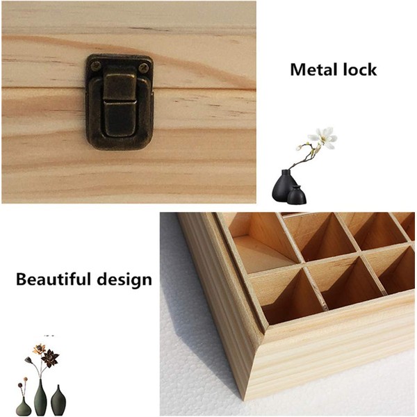 VolksRose VolksRose Essential Oil Storage Wooden Box, 85 Slots for