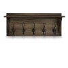 HBCY Creations Rustic Brown Solid Wood Wall Mounted Coat Rack