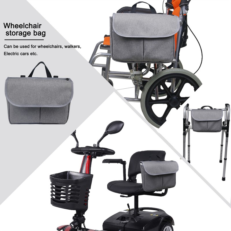 Travel Tote for Carrying Accessories on Wheelchair Rolling Walkers Transport