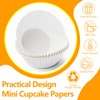 1000 Pcs White Mini Cupcake Liners, Greaseproof Small Muffin Liners