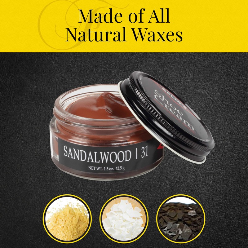 Kelly's Sandalwood Shoe Polish 1.5 oz - Professional Leather Shoe