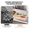 Small Snackle Box Container with Lid, 4 Compartment Travel Snack