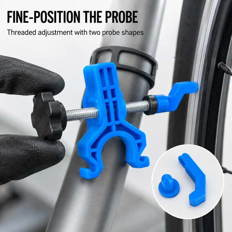 Mini Bicycle Wheel Truing Tool with Rubber Strap, Portable Rim