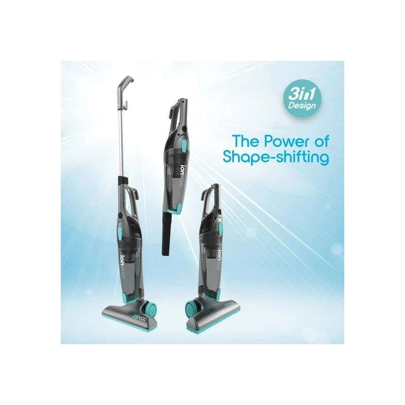 ionvac ZipVac 3-in-1 Corded Upright Handheld Vacuum Cleaner Floor Carpet
