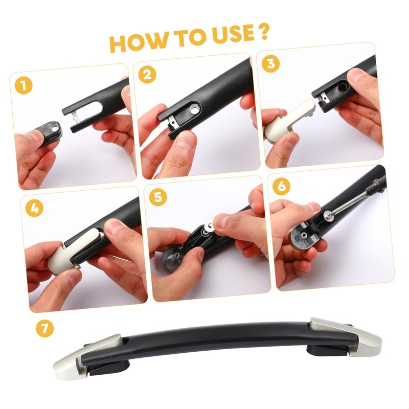DOITOOL 2pcs Luggage Handle Replacement- 21cm Flexible Replacement Suitcase Handle-