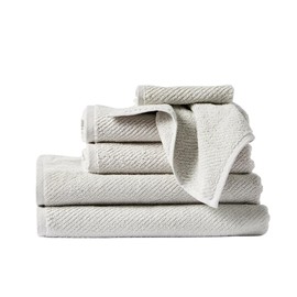Coyuchi Air Weight Organic Towels, 6 Piece Set, Fog