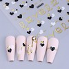 JMEOWIO Nagelsticker Valentinstag 10 Blatt Nail Art Sticker Selbstklebend Nagelaufkleber