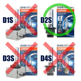 OSRAM Xenarc D2S Cool Blue HID Xenon Headlight Bulbs 66240CB 85V 35W 5500K Made in Germany | Pack of 2