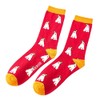 Miss Sparrow Fox Terrier Dog crimson Mens Novelty Ankle Socks