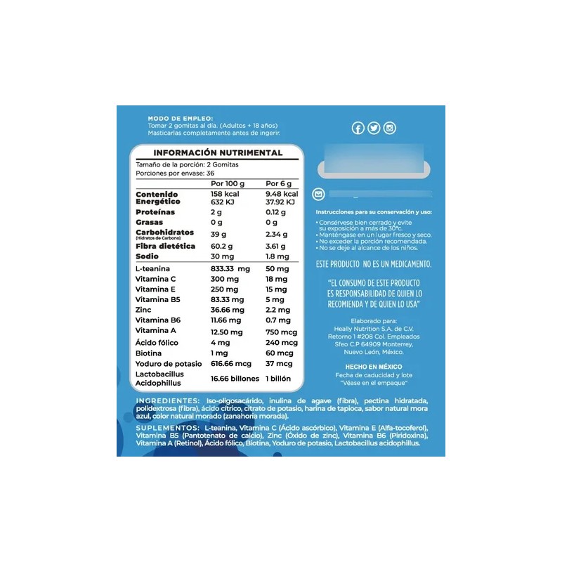 Heally Multivitamínico Hombre, 72 Gomitas, Vitaminas 216g