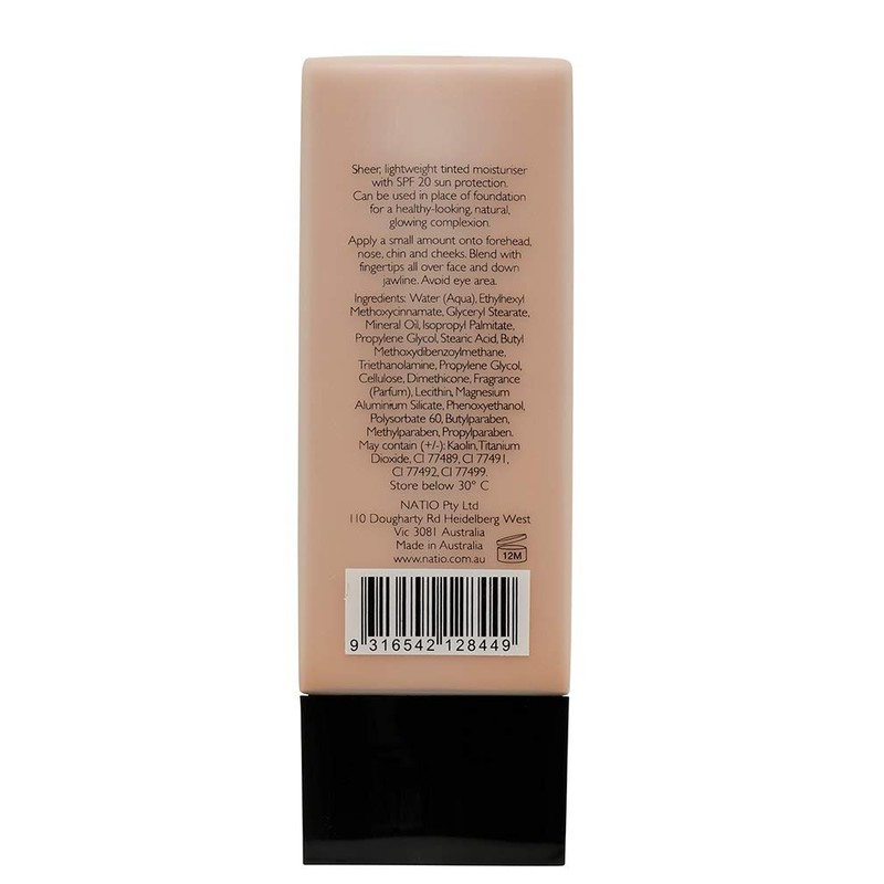 Natio SPF20 Tinted Moisturiser, Honey, 50ml