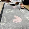 My Mat Welcome Hearts Runner, Nylon Indoor Pattern Washable Doormat