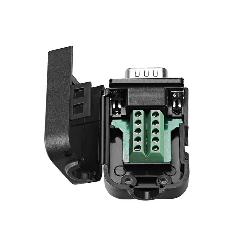 PRACTINET Adaptador Macho Db9 RS232 Serial Terminal con Clema Conector