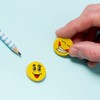 THE TWIDDLERS - 100 Novelty Funny Face Rubber Erasers for