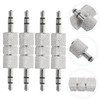 LABRIMP 4pcs Male to Male Audio Plug Cable Extender Stereo