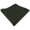 TigerTie Designer Silk Pocket Square in Green Olive Bottle Green
