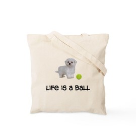 CafePress Maltese Life Tote Bag Reusable Natural Beige Canvas Shopping Bag