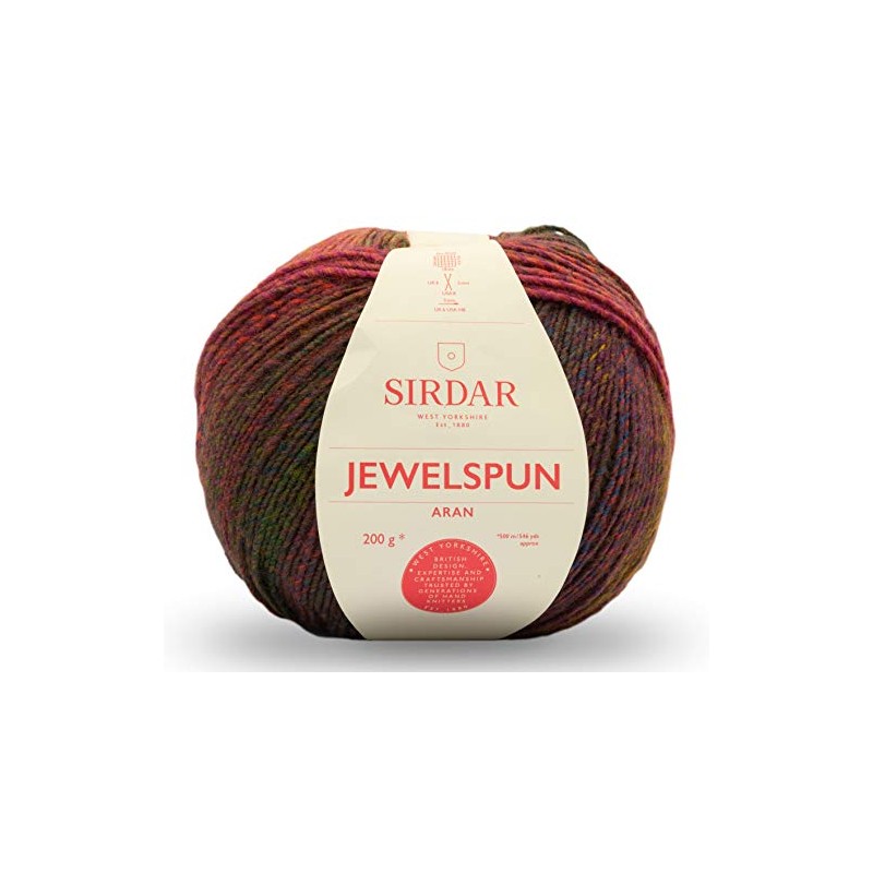 Sirdar Jewelspun Aran, Setting Sun (843), 200g
