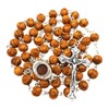 TALISMAN4U CATHOLIC ROSARY NECKLACE Olive Wood Carved Beads With Jerusalem