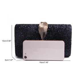 Syrads Evening Bag Women's Clutch Bag Handbag Shoulder Bag Party Wedding Banquet Handbag 951, black, clutch