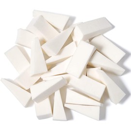 AKOAK 24 Pieces Makeup Puff - Disposable White Makeup Sponge for Base, Foundation, Crisp Edge Control, Effortless Blending and Smoothing, Mini Applicator Wedge