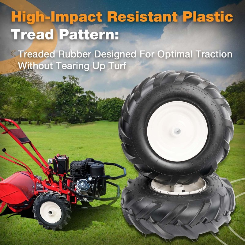 13x5.00-6" Tiller Tire and Wheel (3/4" Axle Size), 3-1/8" Centered