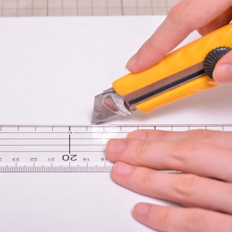 ITOCHU Retail Link Acrylic Ruler 11.8 inches (30 cm) Metal