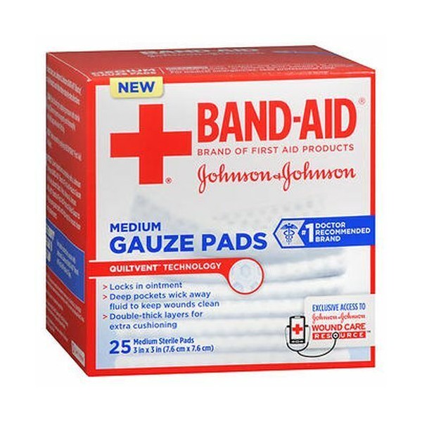 Band-Aid Gauze Pads Medium 25 Each  by Band-Aid