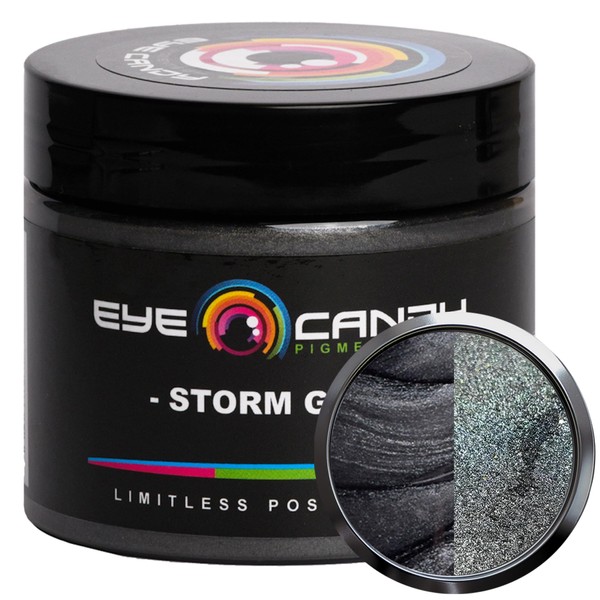Eye Candy Pearl "Eye Candy" Storm Gray Pigment Pearl Resin Powder Pearl Powder Coloring Agent Color Powder 1.8 oz (50 g)