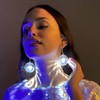 LED Light Projecting Disco Ball Light Up Earrings for Women