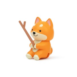 TeaMates - 1pc Cute Fishing Dog - Shiba Inu with Stick - Tea Bag String Holder - Tea Accessory for Cup and Mug - Unique Funny Holiday Novelty Gift - Animal Figurine Drink Marker