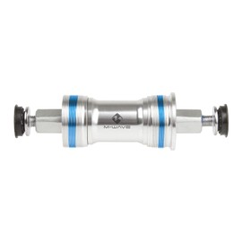 M-Wave Unisex-Adult Carousel BB BSA SQ Kompakt Innenlager, Silber/Blau, für 68mm Gehäuse, L1: 122.5mm, L2 28.5mm