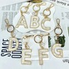 Unistybag Initial Keychain for Women Stainless Steel Gold Letter A-Z