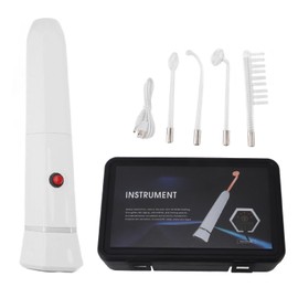 4 Tubes High Frequency Facial Wand Rechargeable Portable Skin Tightening High Frequency Machine White