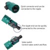 BE-TOOL Pipe Connector Vavle, 2pcs Water Faucet Adapter Tap Plastic
