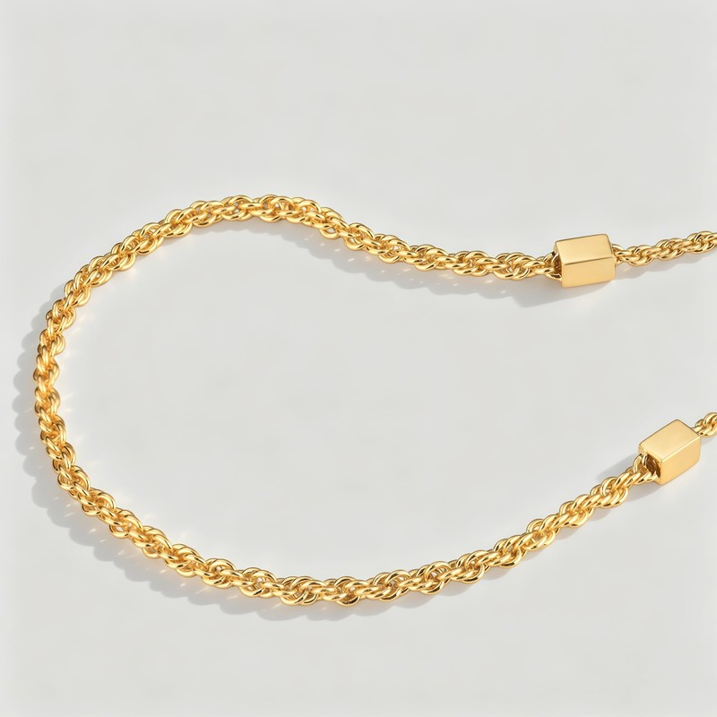 Gold Bracelets for Women 14k Gold Filled Adjustable Twisted Rope
