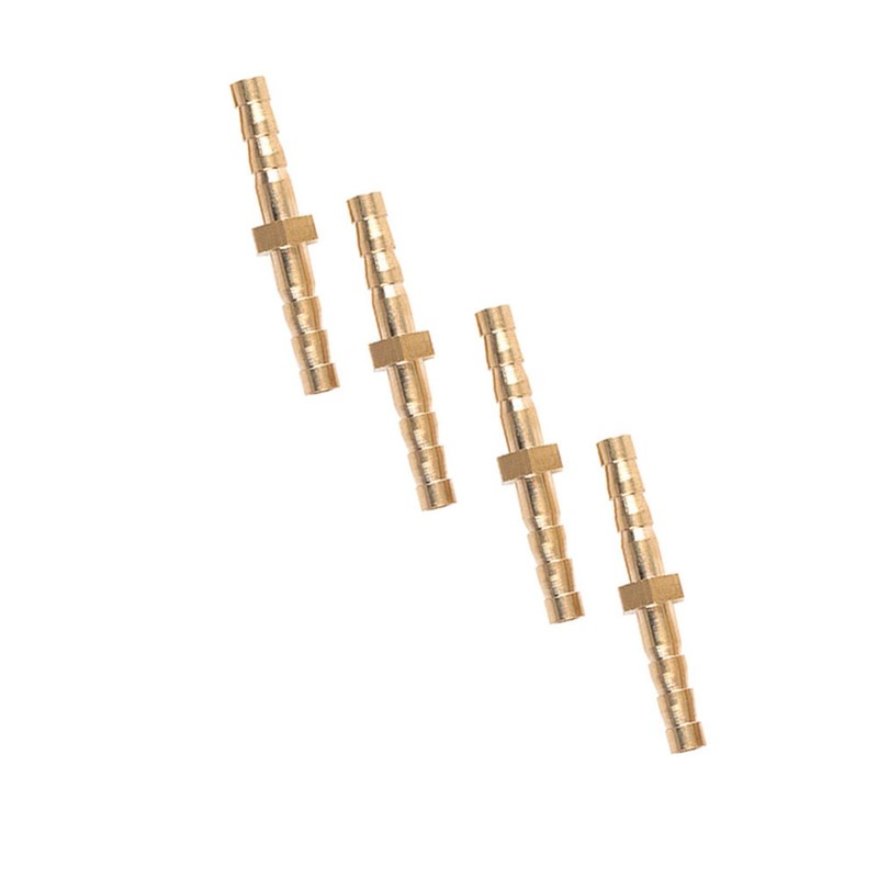 4 Pieces 4-4 mm Brass Fitting Hose Barb Splicer Mender