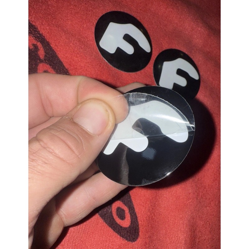 Forgiato center cap logo decal emblem sticker black with White